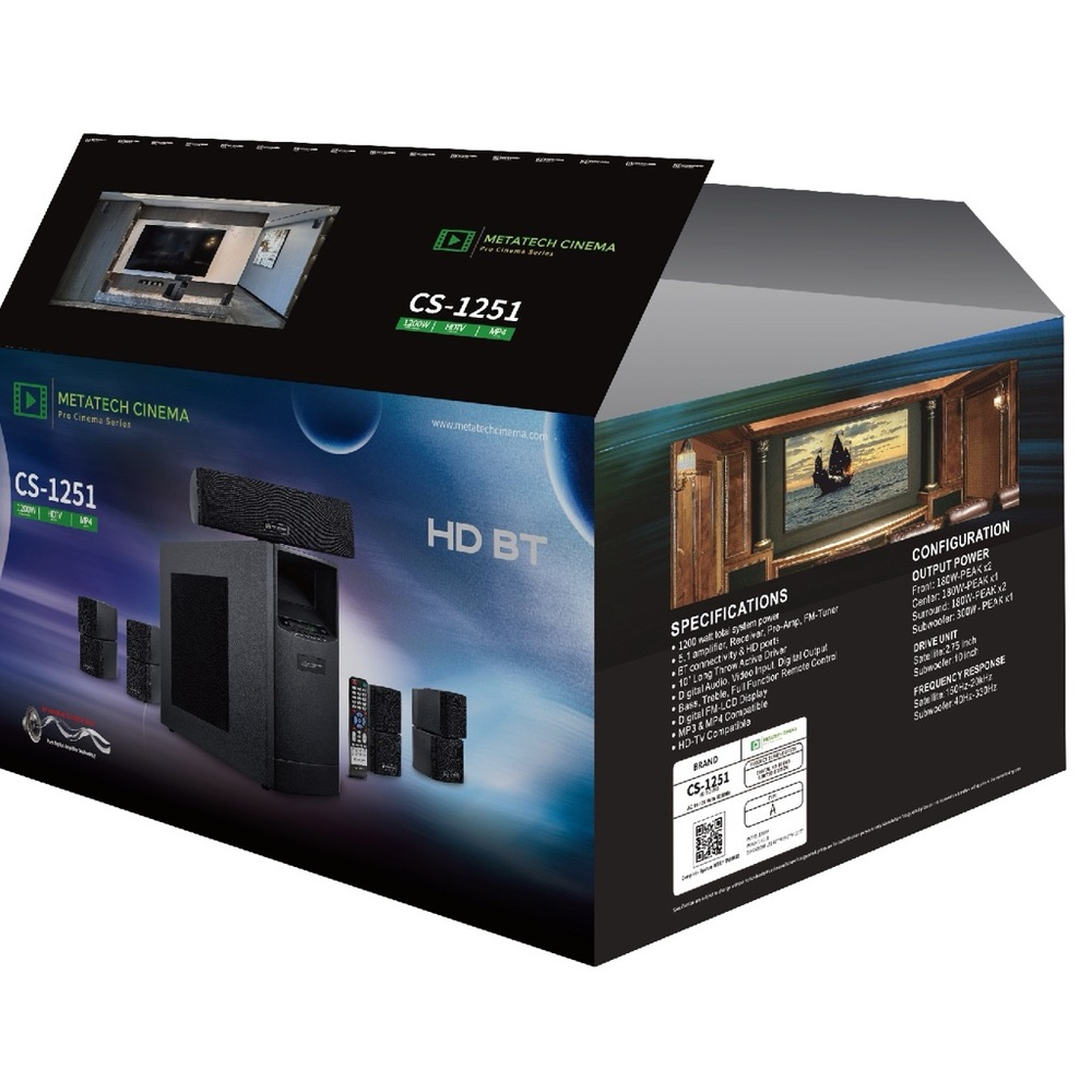 Metatech Cinema CS-1251 1200 Watt 5.1  channel  Bluetooth HDMI ARC